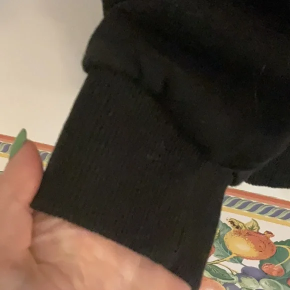 Sale! SHEIN Contrast Collar Letter Graphic Sweatshirt, Size S, Black/White - Picture 3 of 12